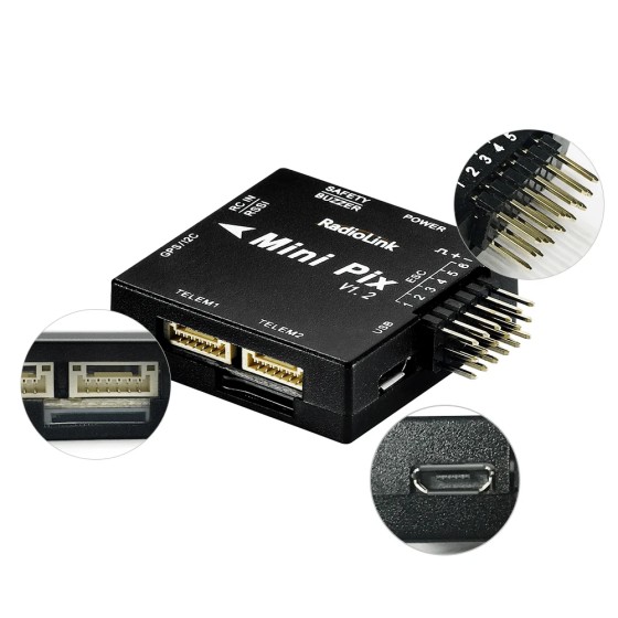 Radiolink Mini PIX Flight Controller & M8N GPS TS100 / SE100 GPS Same As Pixhawk FC for FPV Racing Drone Helicopter Airplane UAV